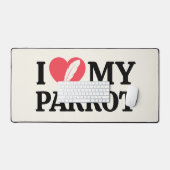 White Minimal Personalized Parrot Lover Typography (Clavier et souris)