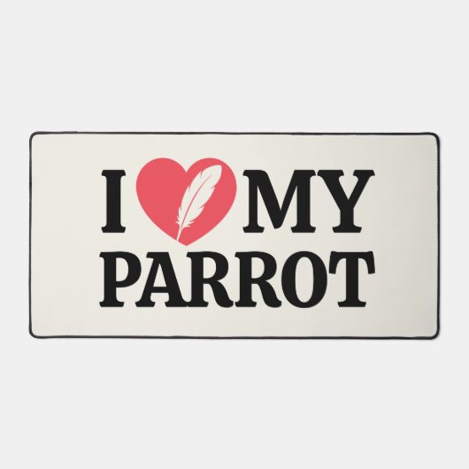 White Minimal Personalized Parrot Lover Typography (Recto)