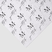 White minimalist Business Monogram Logo Patroon Tissuepapier