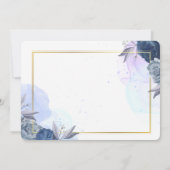 White minimalist Save the Date Invitation (Achterkant)