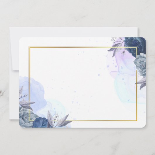 White minimalist Save the Date Invitation (Achterkant)