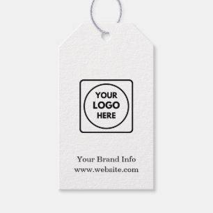 White Minimalistisch Logo Op Maat Gemaakte Merkg Cadeaulabel