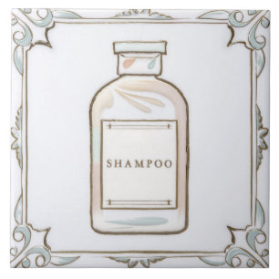 White Mint Coral Shampoo Fles Grappige Badkamer Tegeltje