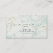White Mint Green Gold Grey Marble Vip Visitekaartje (Achterkant)