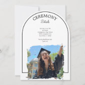 White Modern and Elegent  Graduation Invitation (Dos)