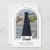 White Modern and Elegent  Graduation Invitation (Devant)