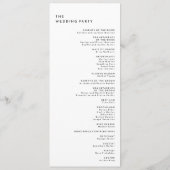 White Modern Bold Mariage Flat Programme (Dos)