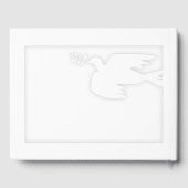 White Modern Dove Baby Celebration Livre d'or (Verso)