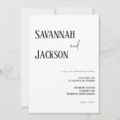 White Modern Élégant Mariage Invitation (Devant)