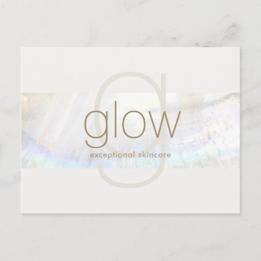 White Modern Elegant Monogram Seashell Stripe Briefkaart (Voorkant)