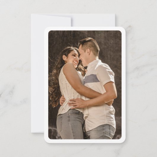 White Modern Photo RSVP Insert QR Code (Dos)