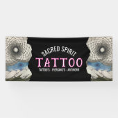 White Modern Text Hand Drawn 2 Photo Business Name Spandoek (Horizontaal)