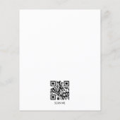 White Modern Toevoegen Logo Typografie Foto QR-cod Flyer (Achterkant)