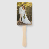 White Modern Wedding Ceremony Program Hand fans Handwaaier (Achterkant)