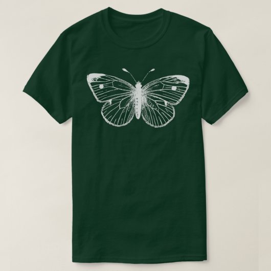 White Monarch Butterfly T-shirt (Design voorkant)