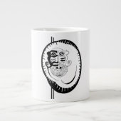 White Monkey Circle Nazca Line Specialty Mug (Devant)
