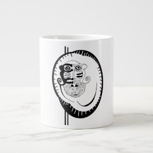 White Monkey Circle Nazca Line Specialty Mug