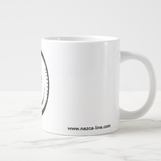 White Monkey Circle Nazca Line Specialty Mug (Droite)