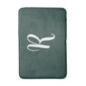 White Monogram Evergreen Badmat (Voorkant Verticaal)