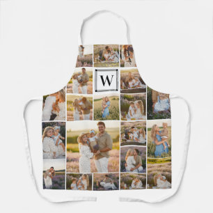 White Monogrammed 20 Pic Photo Collage Schort