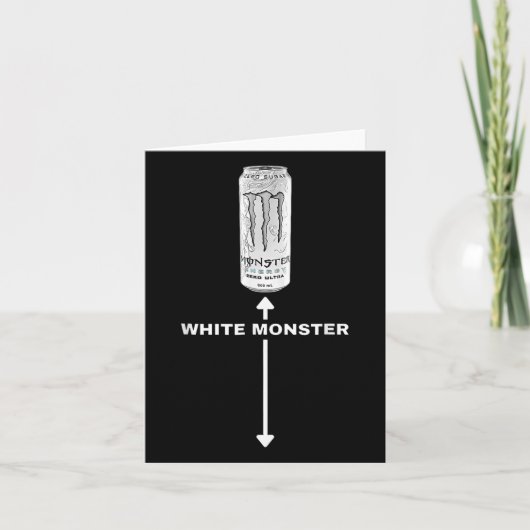 White Monster Funny Joke Man Vrienden Kaart (Voorkant)