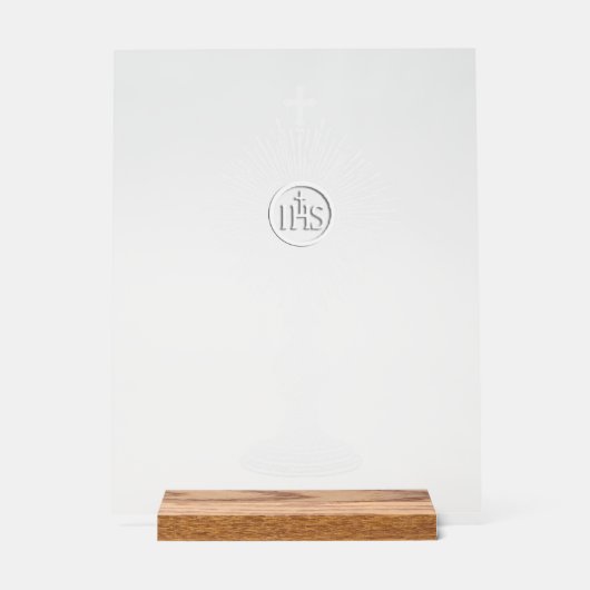 white monstrance design catholic home decor (Recto)