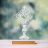 white monstrance design catholic home decor (Neutre)
