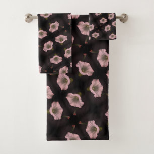 White Morning Glory Flower Close Up Motif