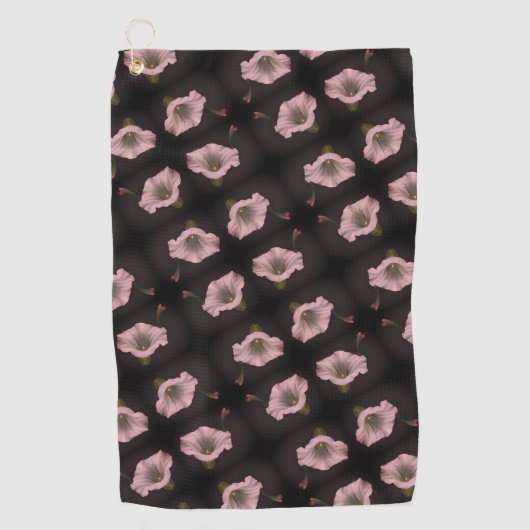 White Morning Glory Flower Close Up Pattern Golfhanddoek (Voorkant)