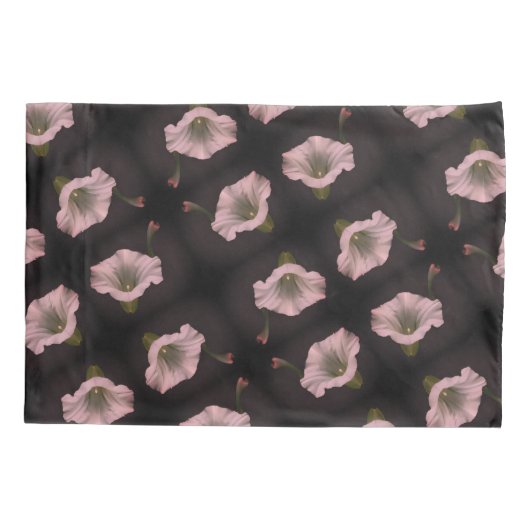 White Morning Glory Flower Close Up Pattern Kussensloop (Achterkant)