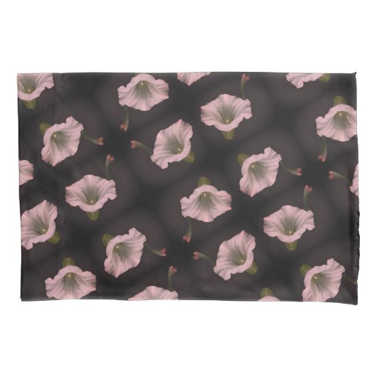 White Morning Glory Flower Close Up Pattern Kussensloop (Voorkant)