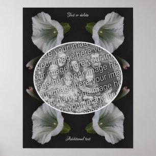 White Morning Glory Flower Creëer Uw eigen foto Poster