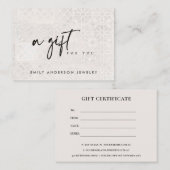 WHITE MOROCCAN TILE TEXTURE GIFT-CERTIFICAAT  VISITEKAARTJE (Voorkant / Achterkant)