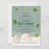 White Mosque Ramadan Iftar Invitation Kaart (Voorkant)