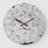 White Mountain Laurel Floral Wall klok (Voorkant)