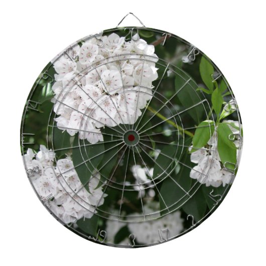 White Mountain Laurel Star Shaped Flowers Dartbord (Voorkant)