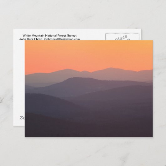 White Mountain National Forest Sunset Briefkaart (Voorkant / Achterkant)