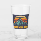 White Mountain Peak California Retro Turquoise Glas (Voorkant)
