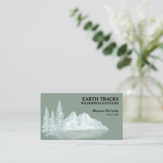 White Mountains and Trees Ecotourism Wilderness Visitekaartje (Staand voorkant)