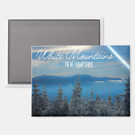 White Mountains magneet van New Hampshire (Voorkant / Achterkant)