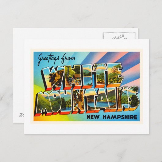 White Mountains New Hampshire NH Travel Souvenir Briefkaart (Voorkant / Achterkant)
