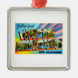 White Mountains New Hampshire NH Travel Souvenir Metalen Ornament