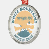 White Mountains New Hampshire - Retro  Metalen Ornament (Links)