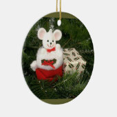 White Mouse kerstversiering Keramisch Ornament (Rechts)