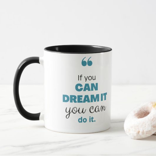 white mug for coffee OR tea (Avec donut)