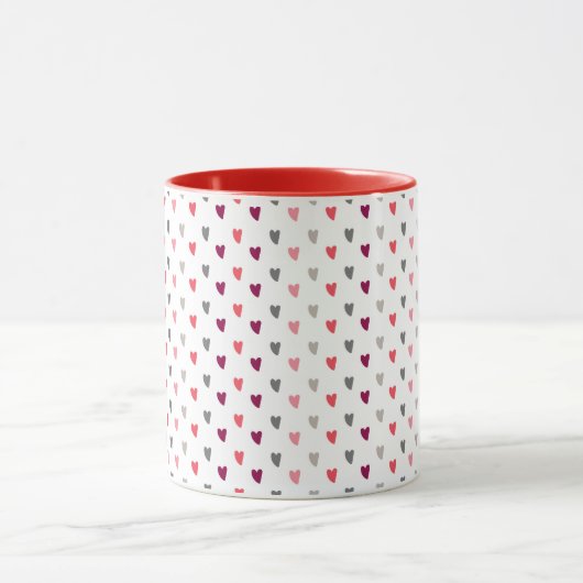 White Mug – Mixed Small Hearts (Centre)