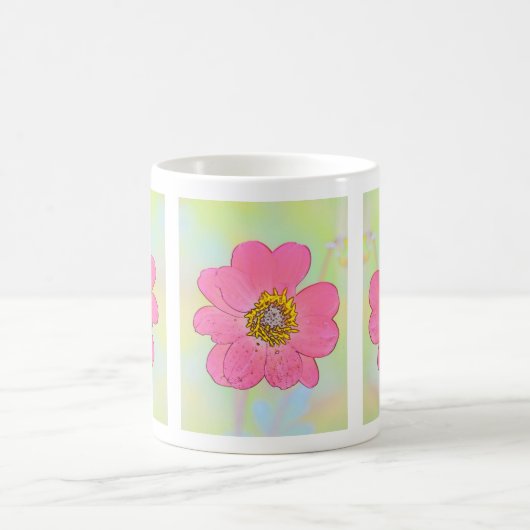 White Mug With Flowers (Centre)