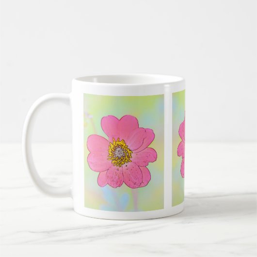 White Mug With Flowers (Gauche)