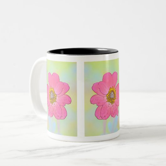 White Mug With Flowers (Devant gauche)