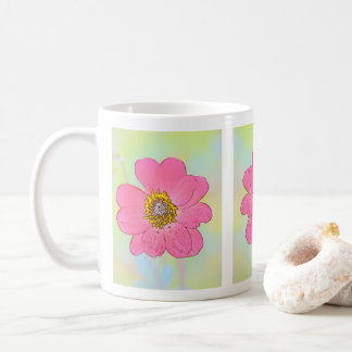White Mug With Flowers Koffiemok